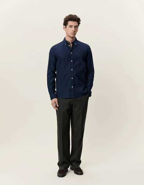 Les Deux Soft Flannel Shirt - Dark Navy Blue - nineNORTH | Men's & Women's Clothing Boutique
