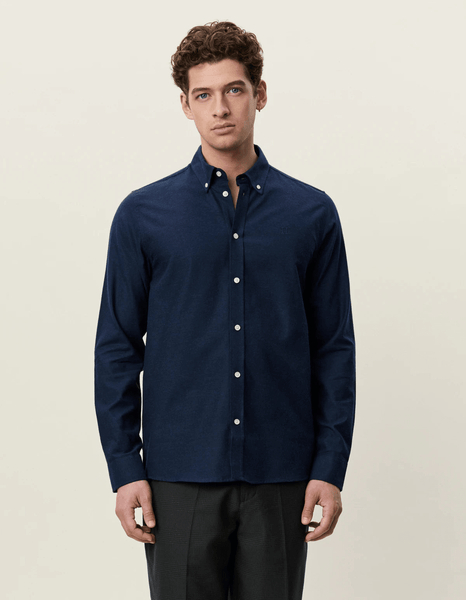 Les Deux Soft Flannel Shirt - Dark Navy Blue - nineNORTH | Men's & Women's Clothing Boutique