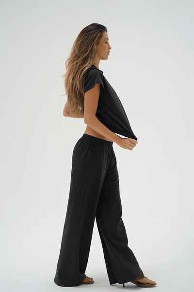 LNA Ava Oversized Spandex Jersey Tee - Black - nineNORTH | Men's & Women's Clothing Boutique