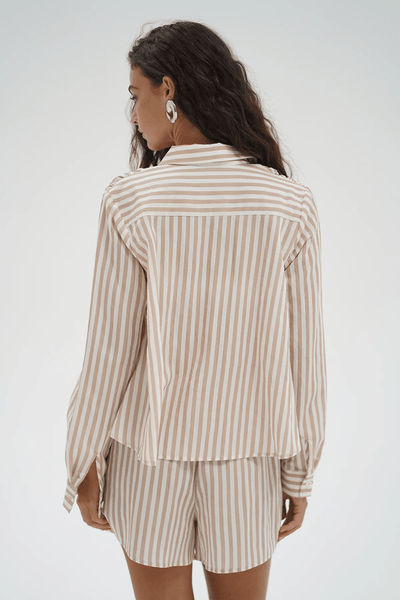 LNA Bondi Button Up Blouse - Sandbar Stripe - nineNORTH | Men's & Women's Clothing Boutique