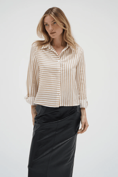 LNA Bondi Button Up Blouse - Sandbar Stripe - nineNORTH | Men's & Women's Clothing Boutique