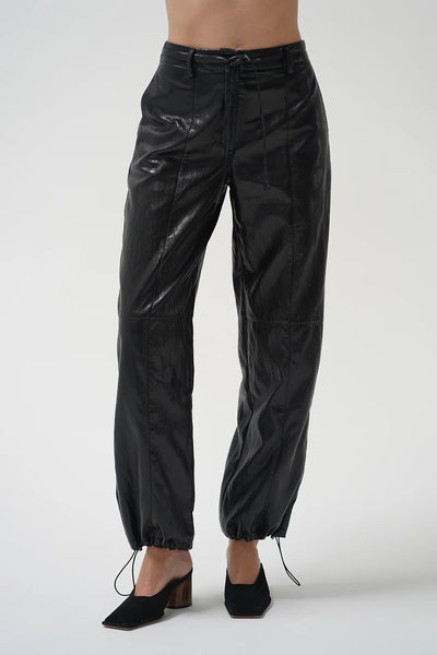 LNA Brixton Faux Leather Pant - Black - nineNORTH