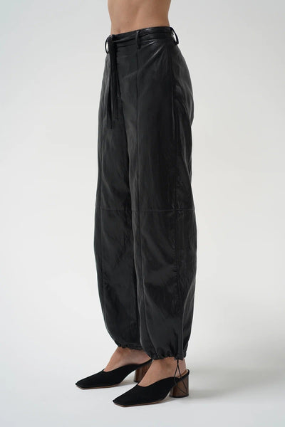 LNA Brixton Faux Leather Pant - Black - nineNORTH