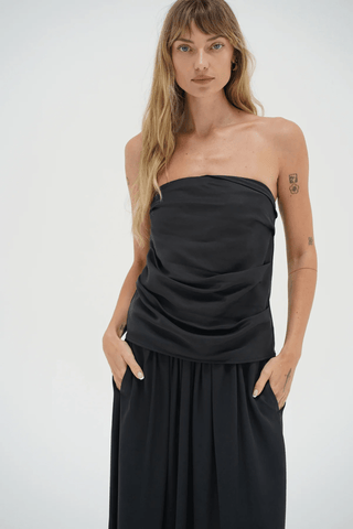 LNA Cana Strapless Top / Pirate Black - nineNORTH | Men's & Women's Clothing Boutique