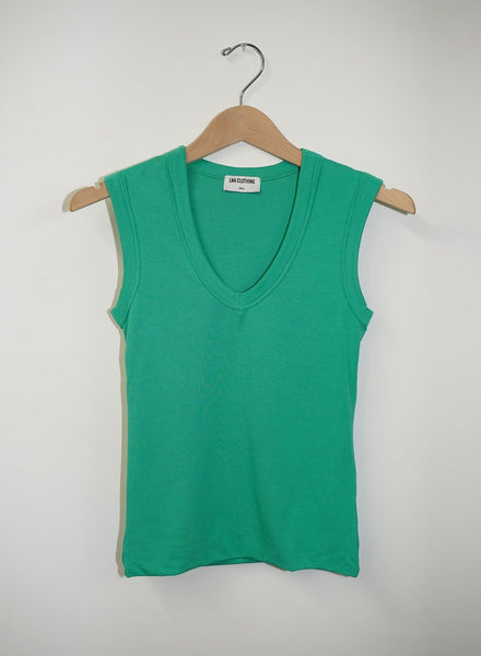 LNA Carey Deep V Tank - Kelly Green - nineNORTH | Men's & Women's Clothing Boutique