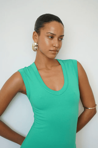 LNA Carey Deep V Tank - Kelly Green - nineNORTH | Men's & Women's Clothing Boutique