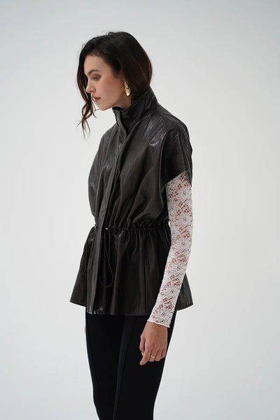 LNA Fairfax Short Sleeve Leather Jacket - Brown - nineNORTH | Men's & Women's Clothing Boutique