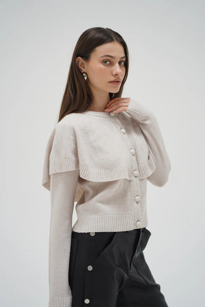 LNA Holly Cape Cardigan / Blush Ivory - nineNORTH | Men's & Women's Clothing Boutique