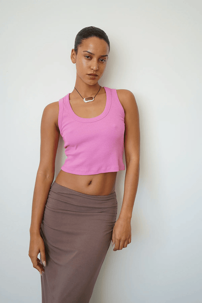 LNA Kat Rib Crop Tank - Aurora Pink - nineNORTH | Men's & Women's Clothing Boutique
