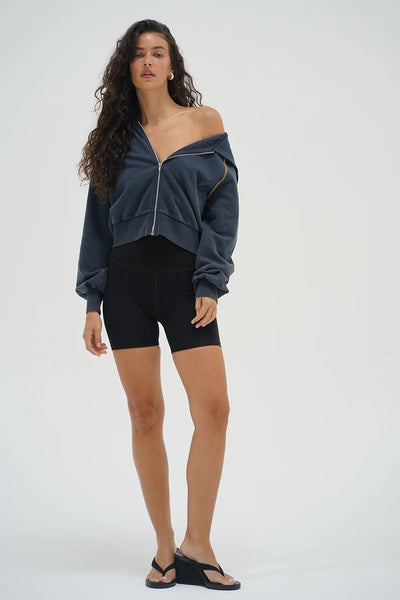 LNA Lennon Zip Up Hoodie / Stone Wash Navy - nineNORTH | Men's & Women's Clothing Boutique