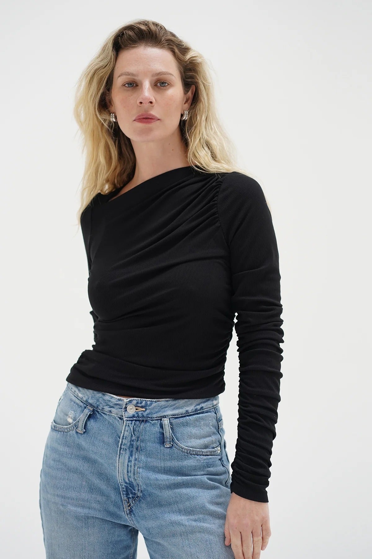 LNA Milani Long Sleeve Top / Black - nineNORTH | Men's & Women's Clothing Boutique