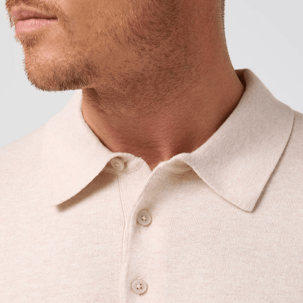 Mizzen+Main Ashe Sweater Polo - Oat Heather - nineNORTH | Men's & Women's Clothing Boutique