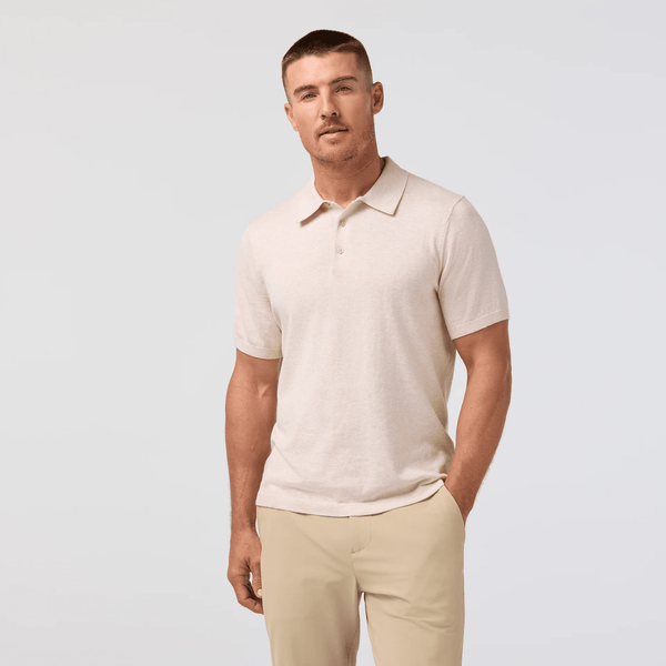 Mizzen+Main Ashe Sweater Polo - Oat Heather - nineNORTH | Men's & Women's Clothing Boutique
