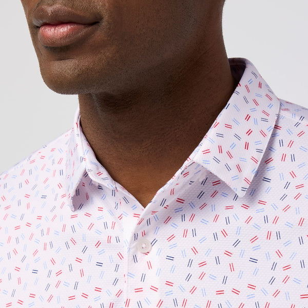 Mizzen+Main Halyard Polo - Red Hot Scattered Dash - nineNORTH | Men's & Women's Clothing Boutique