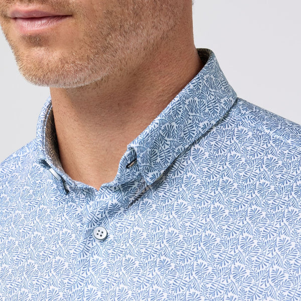 Mizzen+Main Halyard Short Sleeve - Coastal Fjord Textured Palm Print - nineNORTH | Men's & Women's Clothing Boutique