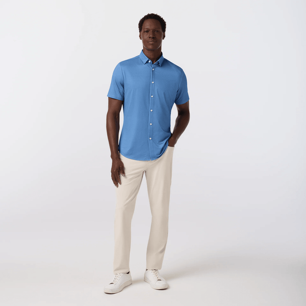 Mizzen+Main Halyard Short Sleeve - Coastal Wave Tonal Micro Dot - nineNORTH | Men's & Women's Clothing Boutique