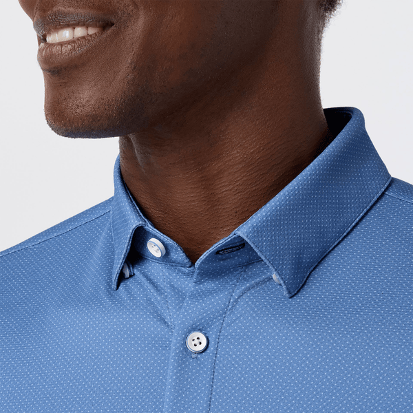 Mizzen+Main Halyard Short Sleeve - Coastal Wave Tonal Micro Dot - nineNORTH | Men's & Women's Clothing Boutique