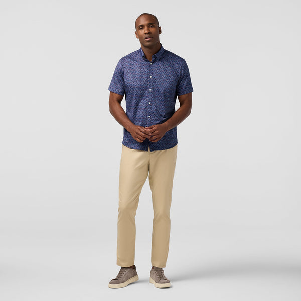 Mizzen+Main Halyard Short Sleeve - Midnight Navy Variegated Leaf - nineNORTH | Men's & Women's Clothing Boutique