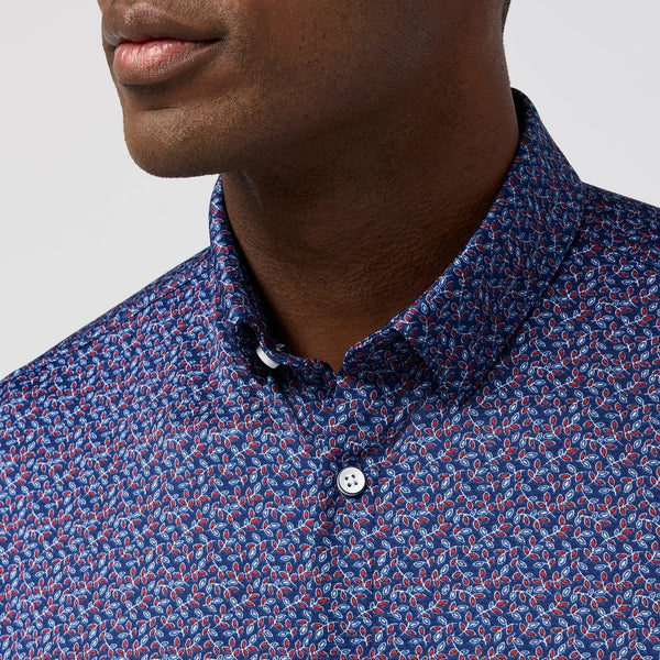 Mizzen+Main Halyard Short Sleeve - Midnight Navy Variegated Leaf - nineNORTH | Men's & Women's Clothing Boutique