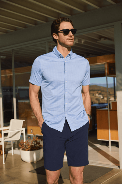 Mizzen+Main Halyard Short Sleeve / Provence Woven Tile - nineNORTH | Men's & Women's Clothing Boutique