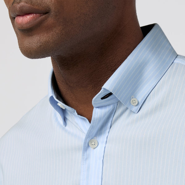 Mizzen+Main Kennedy Shirt - Cloud Blue Chalk Stripe - nineNORTH | Men's & Women's Clothing Boutique