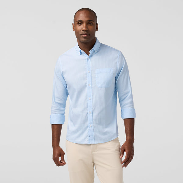 Mizzen+Main Kennedy Shirt - Cloud Blue Chalk Stripe - nineNORTH | Men's & Women's Clothing Boutique