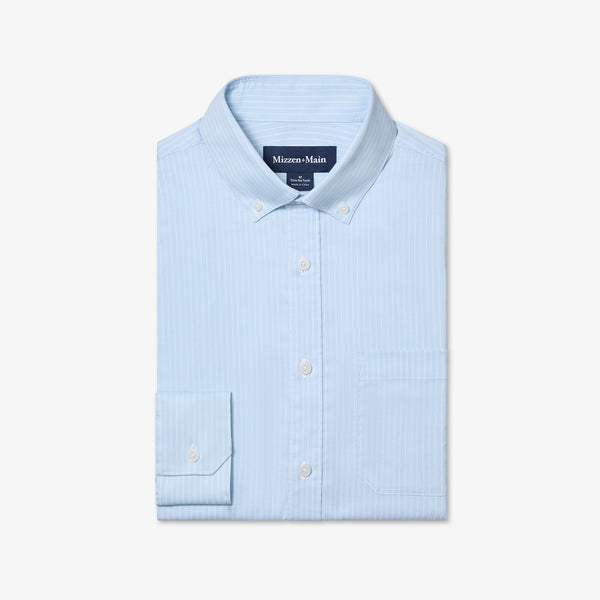 Mizzen+Main Kennedy Shirt - Cloud Blue Chalk Stripe - nineNORTH | Men's & Women's Clothing Boutique