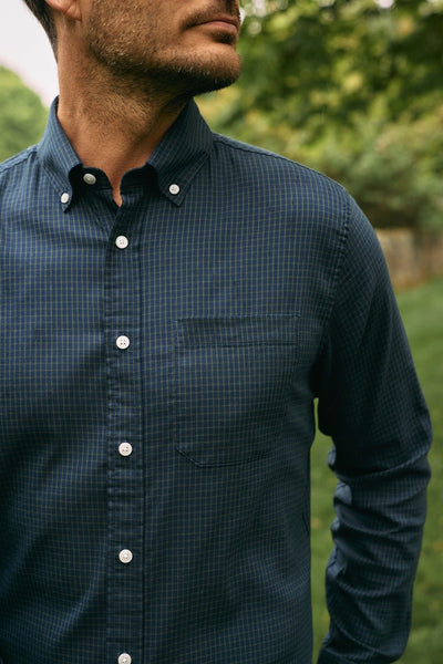 Mizzen+Main Kennedy Shirt - Navy Everett Grid - nineNORTH | Men's & Women's Clothing Boutique