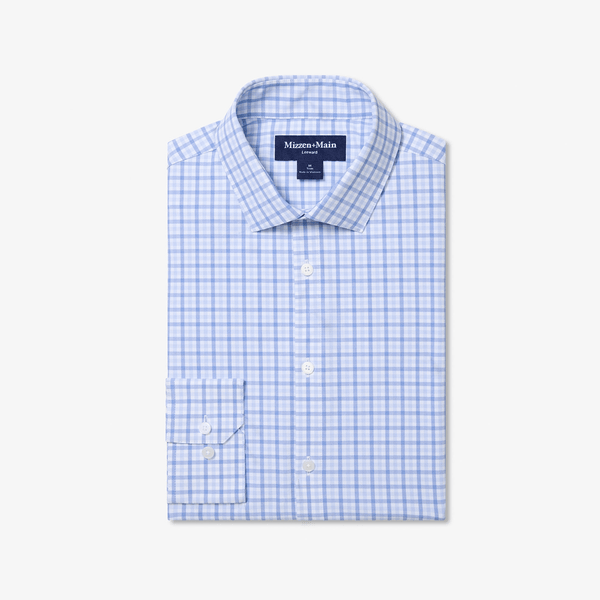 Mizzen+Main Leeward Dress Shirt - Skyline Blue Miles Plaid - nineNORTH | Men's & Women's Clothing Boutique