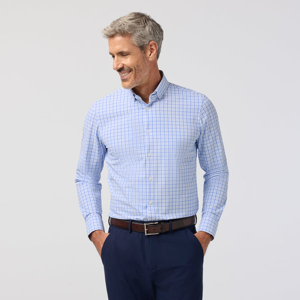 Mizzen+Main Leeward Dress Shirt - Skyline Blue Miles Plaid - nineNORTH | Men's & Women's Clothing Boutique