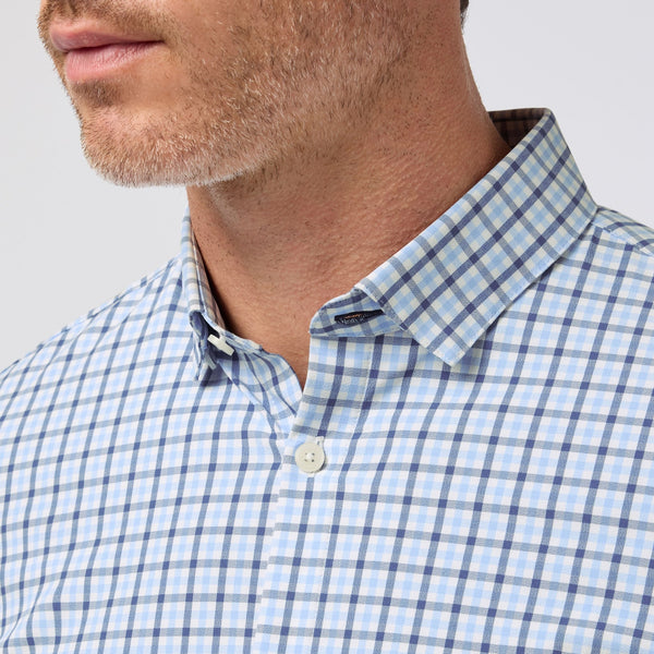 Mizzen+Main Leeward No Tuck Dress Shirt - Cloud Blue Hudson Plaid - nineNORTH | Men's & Women's Clothing Boutique