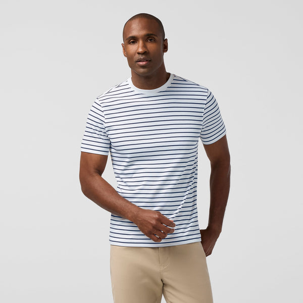 Mizzen+Main Palmer T-Shirt - White Navy Stripe - nineNORTH | Men's & Women's Clothing Boutique