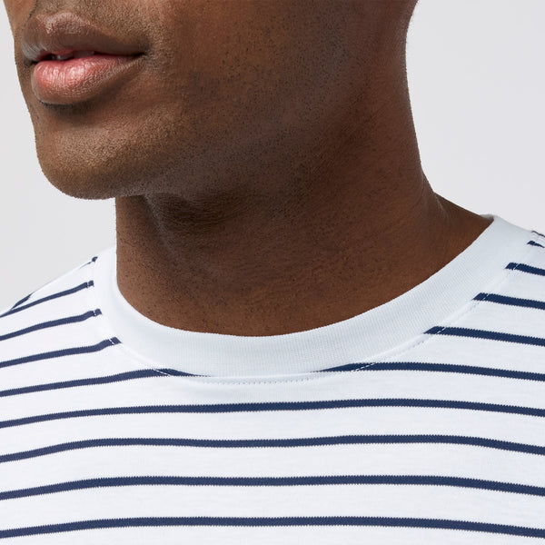 Mizzen+Main Palmer T-Shirt - White Navy Stripe - nineNORTH | Men's & Women's Clothing Boutique