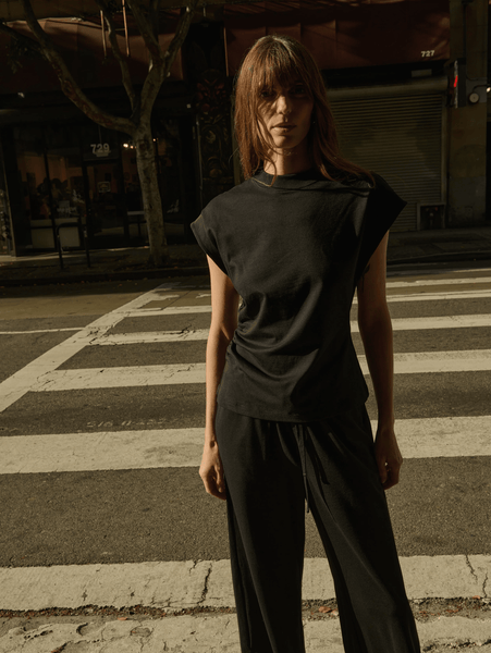 Nation Andrea Side Shirred Top / Jet Black - nineNORTH | Men's & Women's Clothing Boutique