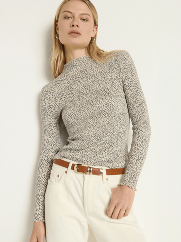 Nation Brenna Mock Neck Top / Winter Pebble - nineNORTH | Men's & Women's Clothing Boutique