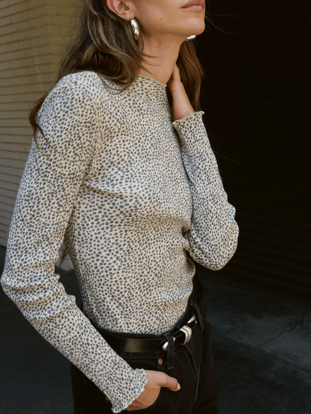 Nation Brenna Mock Neck Top / Winter Pebble - nineNORTH | Men's & Women's Clothing Boutique