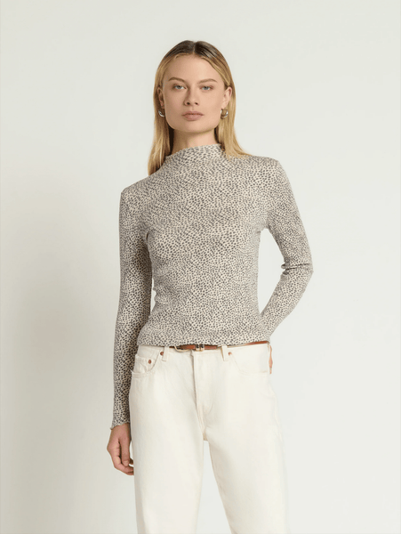 Nation Brenna Mock Neck Top / Winter Pebble - nineNORTH | Men's & Women's Clothing Boutique