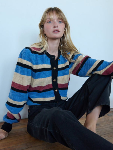 Nation Carmela Cardigan / Velour Multi Stripe - nineNORTH | Men's & Women's Clothing Boutique