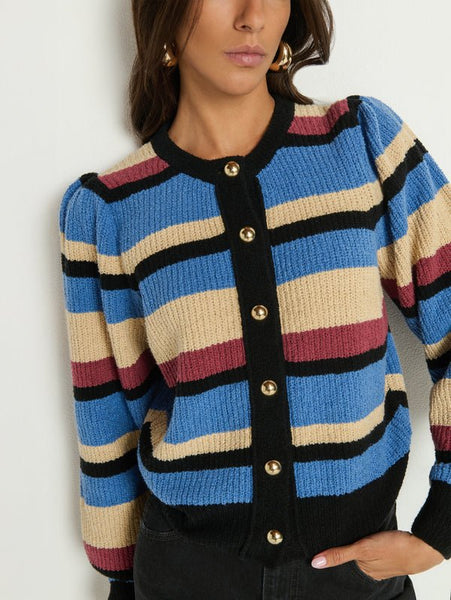 Nation Carmela Cardigan / Velour Multi Stripe - nineNORTH | Men's & Women's Clothing Boutique