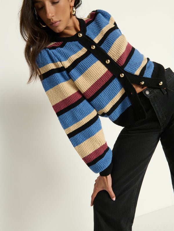 Nation Carmela Cardigan / Velour Multi Stripe - nineNORTH | Men's & Women's Clothing Boutique