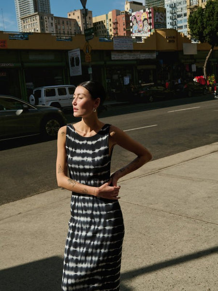Nation Christy Tie Dye Stripe Midi Dress - nineNORTH | Men's & Women's Clothing Boutique