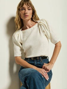 Nation Deana Textured Tee / Porcelain - nineNORTH | Men's & Women's Clothing Boutique