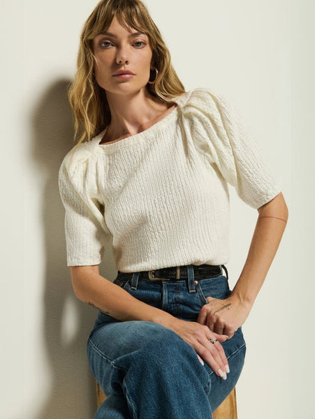 Nation Deana Textured Tee / Porcelain - nineNORTH | Men's & Women's Clothing Boutique