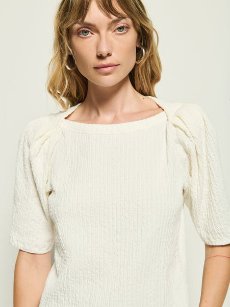Nation Deana Textured Tee / Porcelain - nineNORTH | Men's & Women's Clothing Boutique