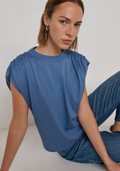 Nation Frankie Muscle Tee - Bella Blue - nineNORTH | Men's & Women's Clothing Boutique