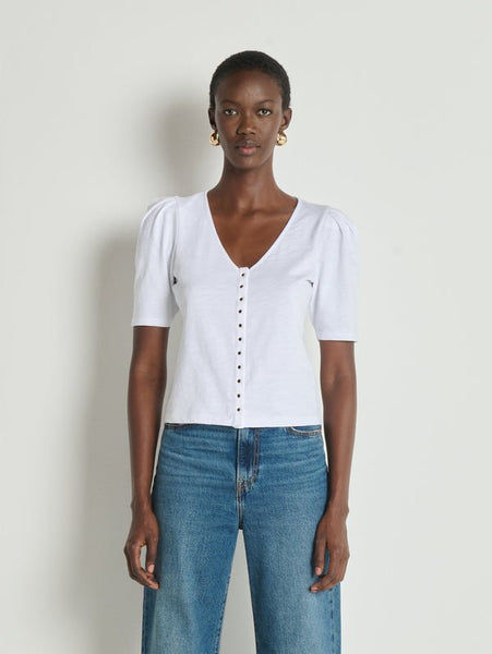 Nation Jen Button Up Blouse - Optic White - nineNORTH | Men's & Women's Clothing Boutique