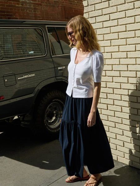 Nation Jen Button Up Blouse - Optic White - nineNORTH | Men's & Women's Clothing Boutique