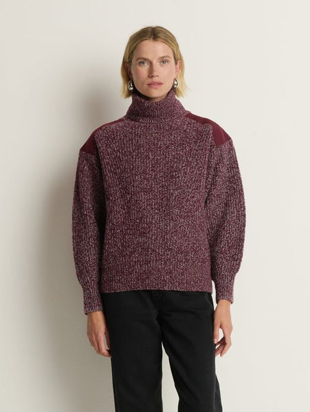 Nation Pepper Patched Sweater / Heather Port - nineNORTH | Men's & Women's Clothing Boutique