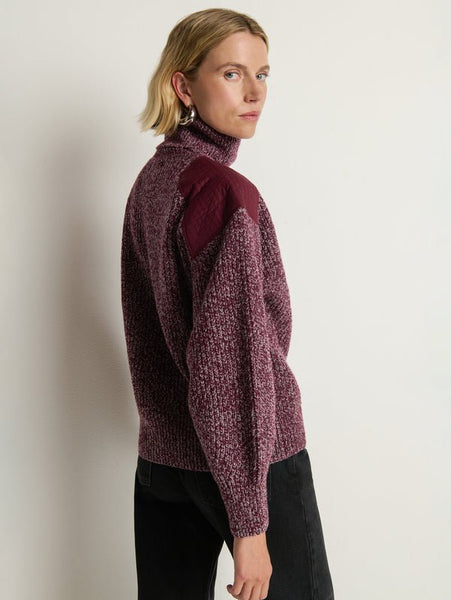 Nation Pepper Patched Sweater / Heather Port - nineNORTH | Men's & Women's Clothing Boutique