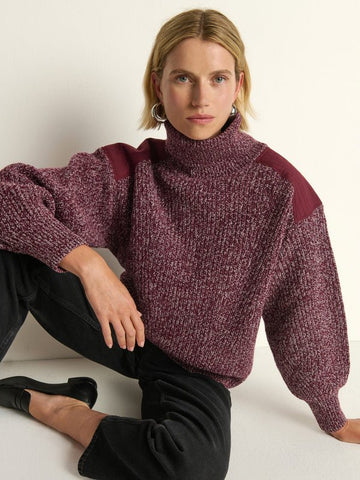 Nation Pepper Patched Sweater / Heather Port - nineNORTH | Men's & Women's Clothing Boutique